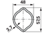 Profilrohr Zitronenprofil für Rilsan, 48 x 3,7 mm, 1,5 Meter Weasler