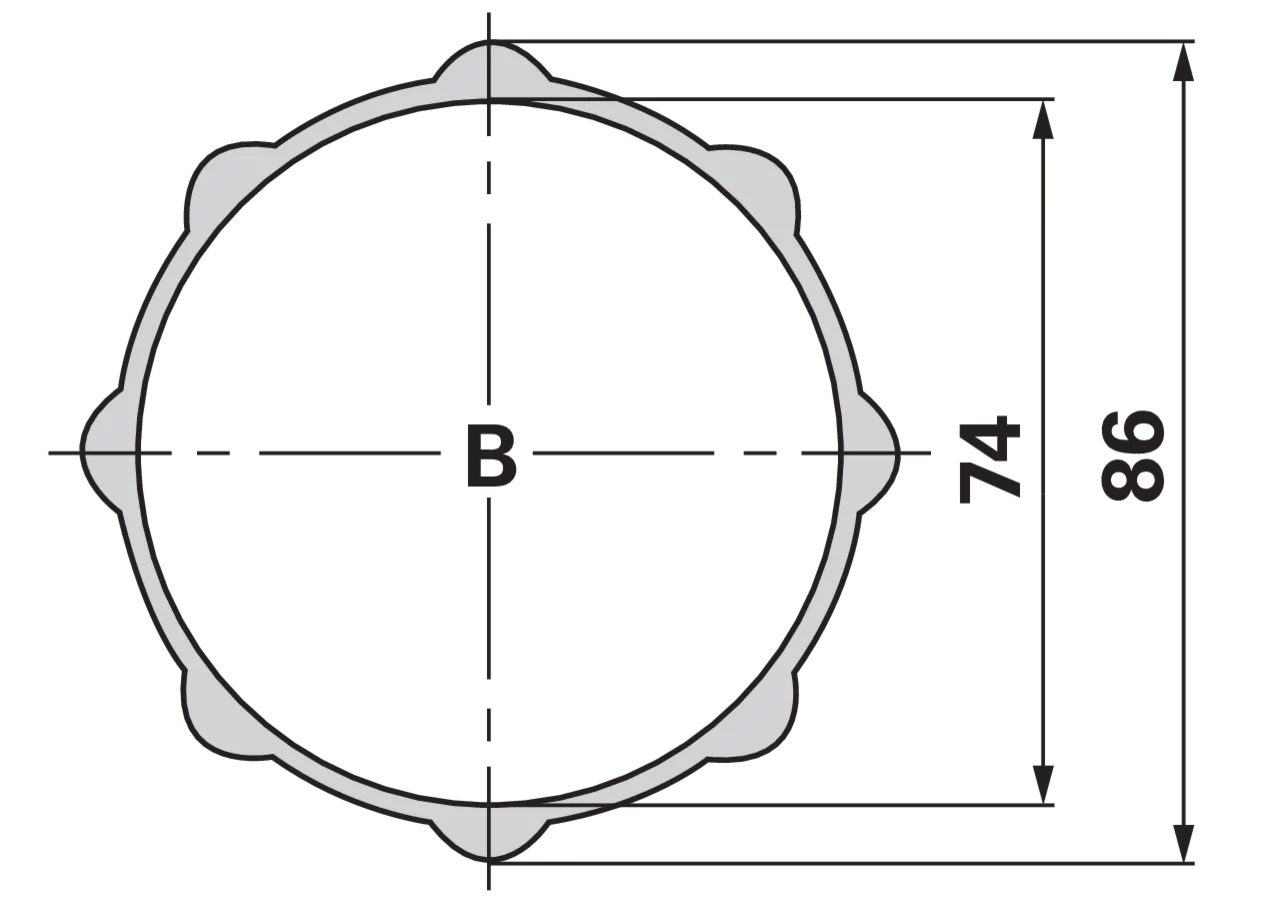 Dichtring 86 x 74 x 4 mm Weasler