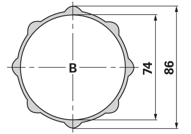 Dichtring 86 x 74 x 4 mm Weasler