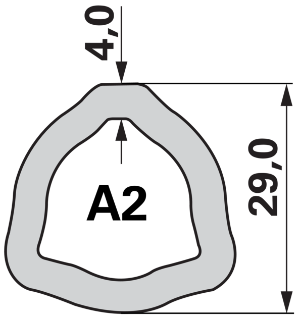Gelenkwelle G2 102051F Bondioli Pavesi – Profilrohr traktorseitig 36,0 x 3,2 mm