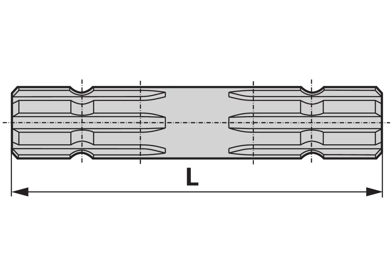 Anschlusswelle doppelt, 300 mm 1 3/4-6 GartenShop24