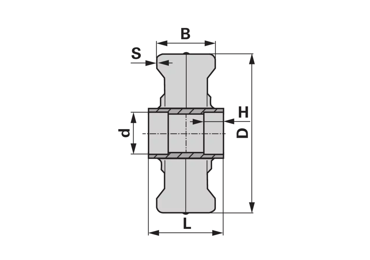 Blechrad 320 x 100 mm, für Kugellager AD 52 mm GartenShop24
