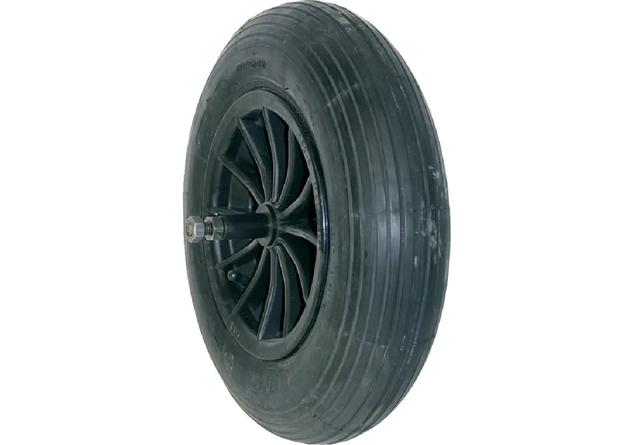 Schiebetruherad 370 x 86 mm, mit Achse M12, Nylonfelge GartenShop24