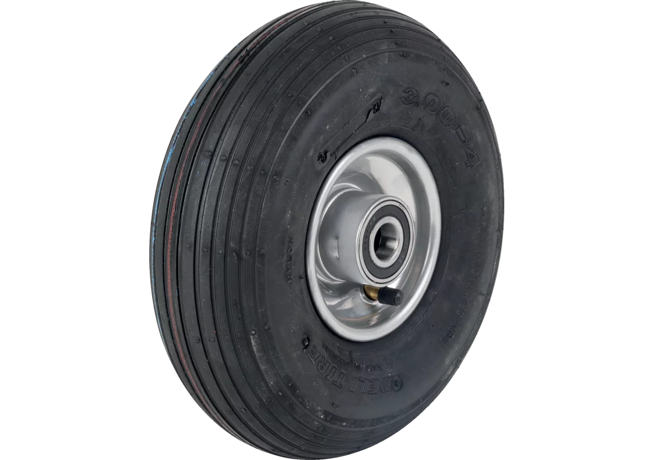 Luftrad mit Stahlfelge 3.00-4, ID 20 mm, Kugellager Rillenprofil GartenShop24