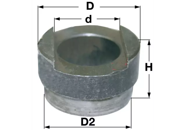 Anschweißbuchse 50 x 30 mm, mit Nut GartenShop24