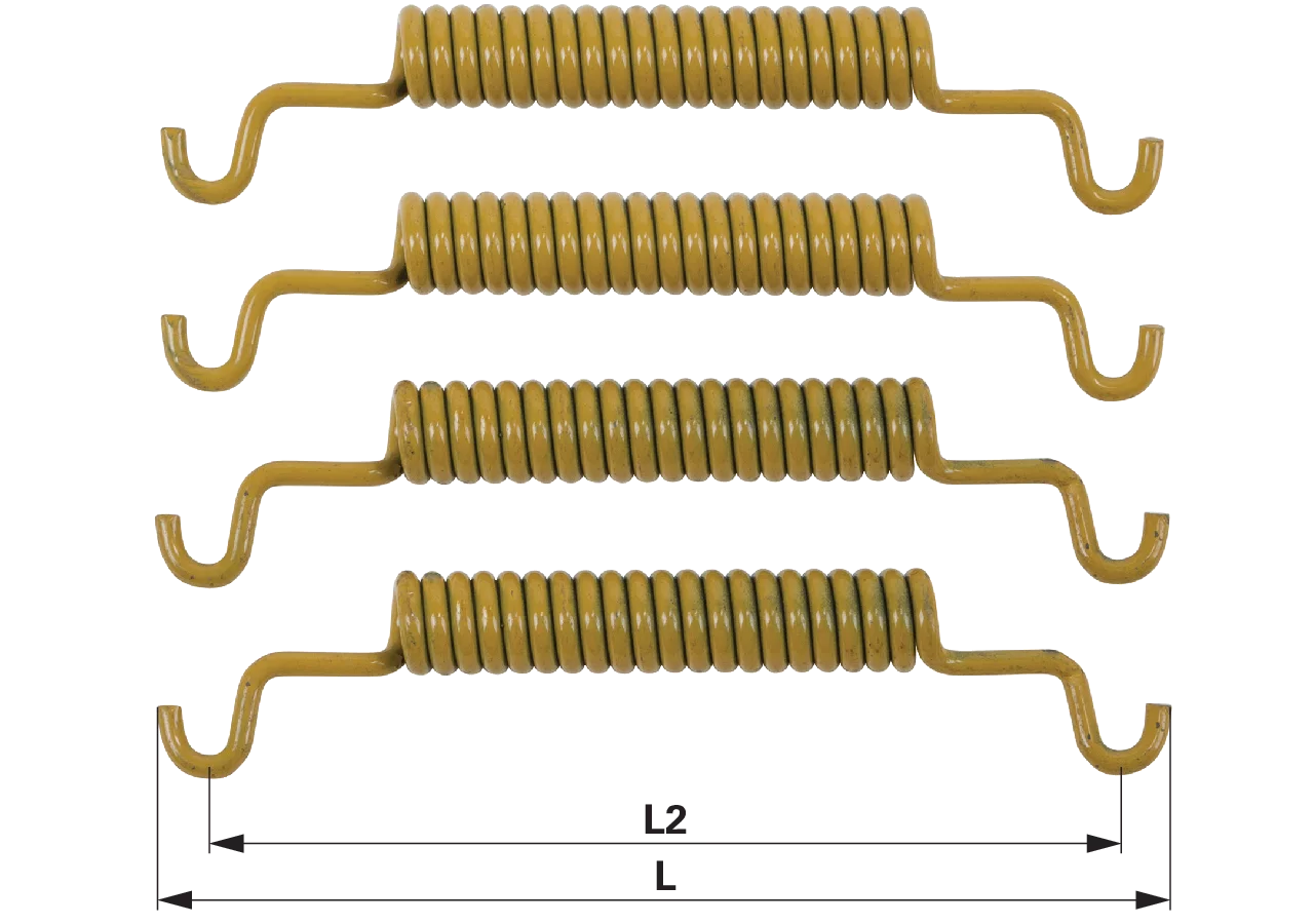 Bremsbackenfedernsatz für Bremse 250 x 40, 250 x 60 mm ADR ADR