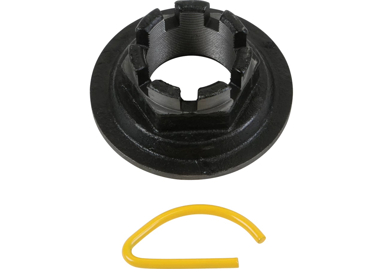 Kronenmutter M48 x 1,5, mit Splint ADR Höhe 38 mm ADR