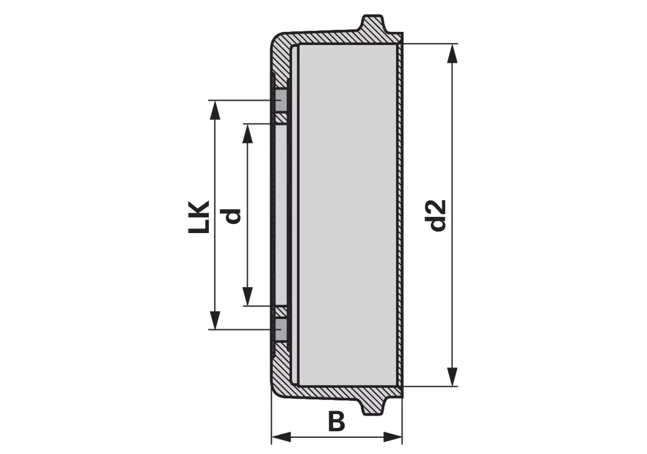 Bremstrommel 310 x 80 mm, Teilkreis 205 mm x 6 Loch BPW, für Bremse N3108-3 BPW