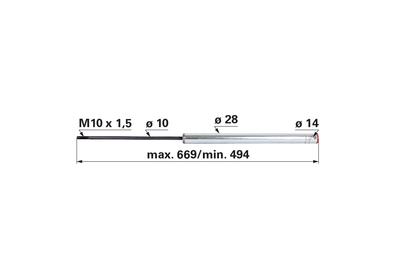 Stoßdämpfer passend zu Knott KF30 Stabilus