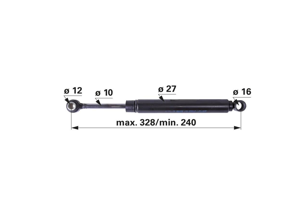 Stoßdämpfer 37,5 mm Buchsenbreite Alko 355.338 AL-KO