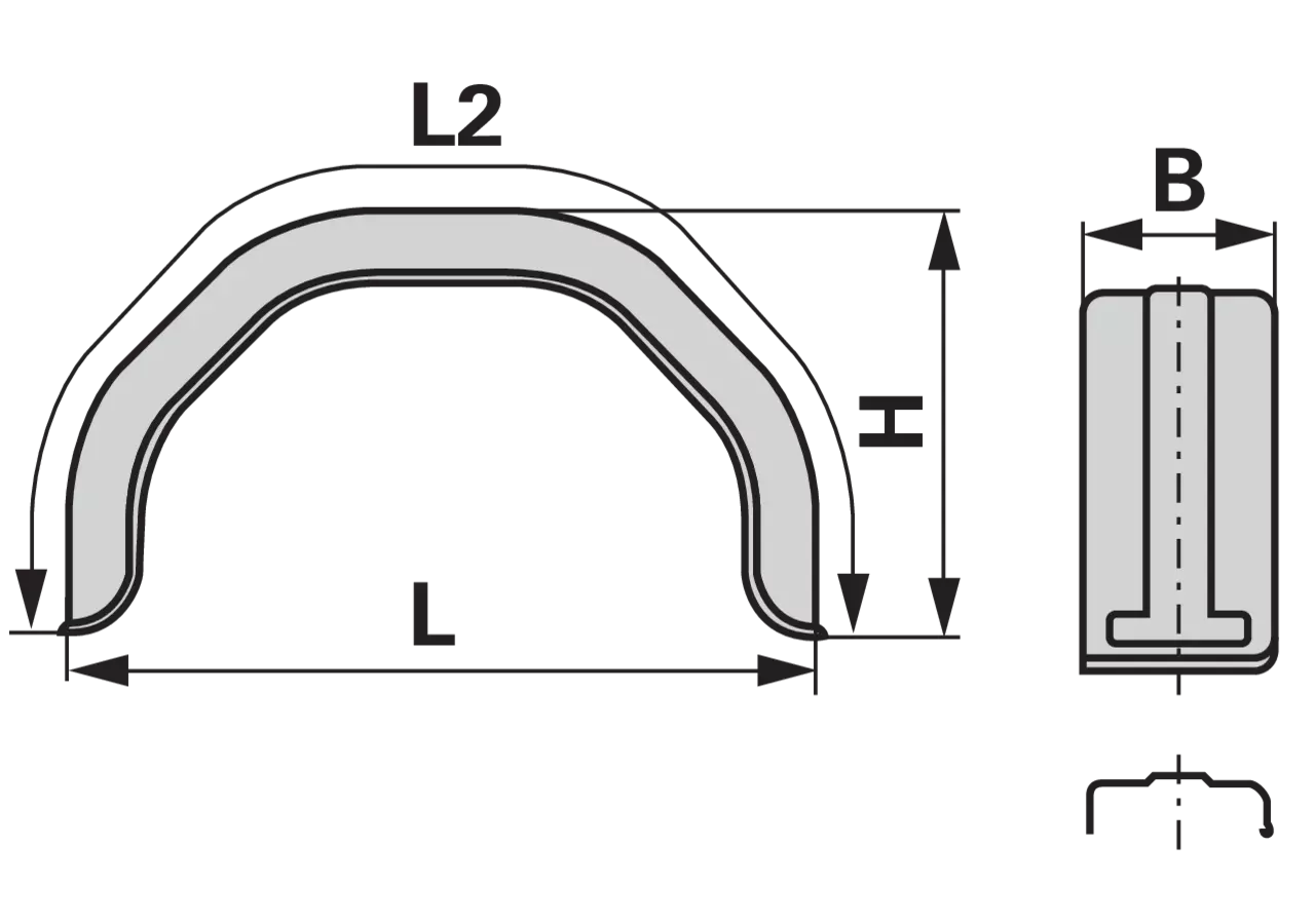 Kotflügel 1.150 x 200 mm, PVC Knott