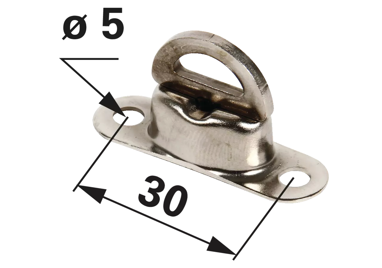 Drehverschluss Messing vernickelt, 46 x 13 mm GartenShop24