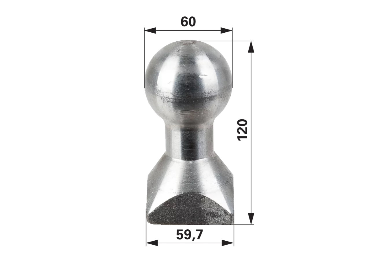 Kipperkugel hinten, Dm 60 mm GartenShop24