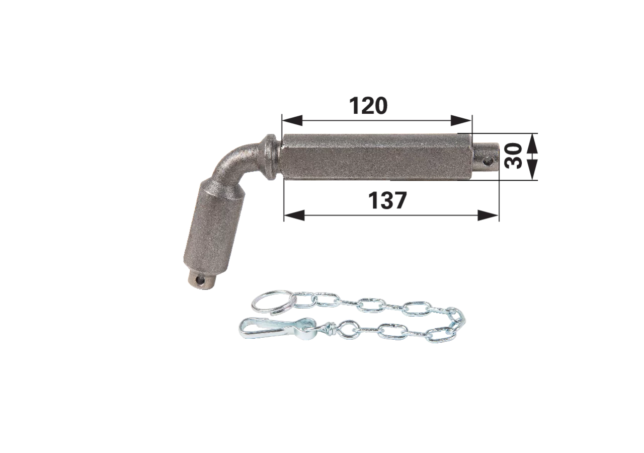 Steckbolzen hinten, Dm 30 mm GartenShop24