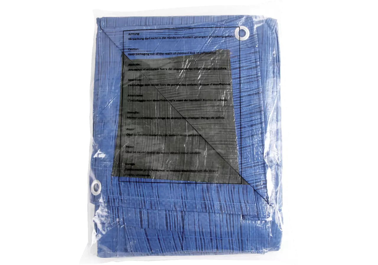 Abdeckplane Blau / Grün 4 x 6 m ca. 80 g / m² GartenShop24