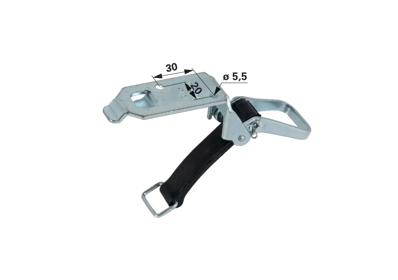 Stielhalter verzinkt Gummispange 80 mm lang GartenShop24