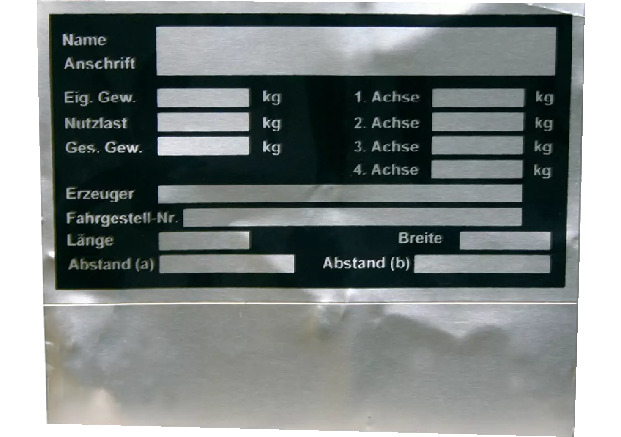 Typenschild 120 x 65 mm, zum Beschreiben GartenShop24