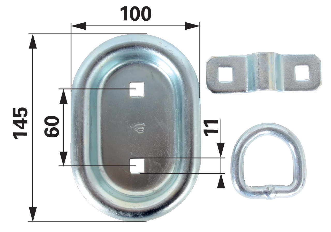 Zurrmulde oval 800 daN GartenShop24