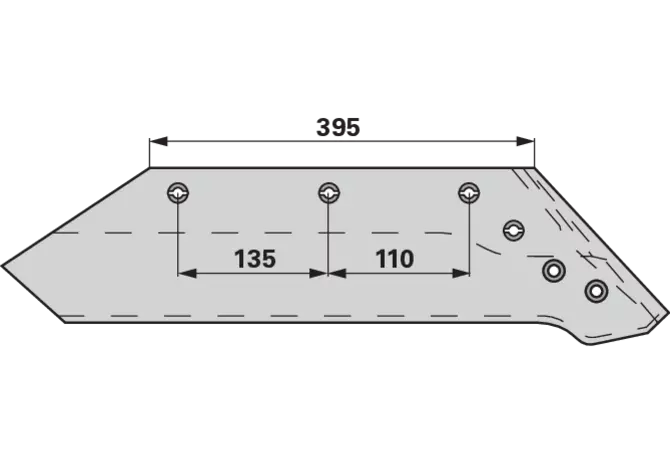 Wechselspitzschare rechts – passend für Kuhn 622136 iQparts