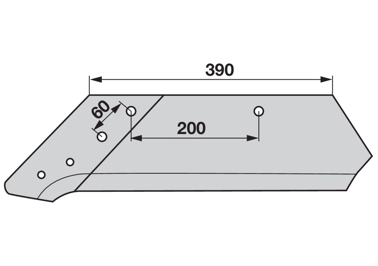 Wechselspitzschare links – passend für Kuhn 622141 iQparts