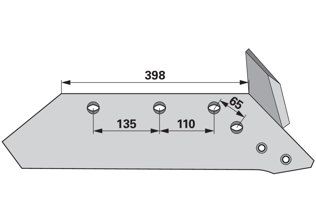 Wechselspitzschare rechts – passend für Kuhn 580884 iQparts