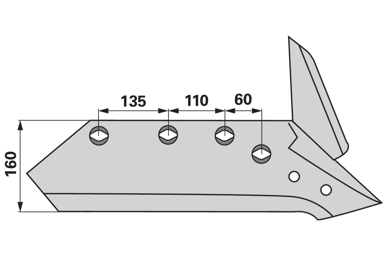 Wechselspitzschare rechts – passend für Kuhn 583892 iQparts