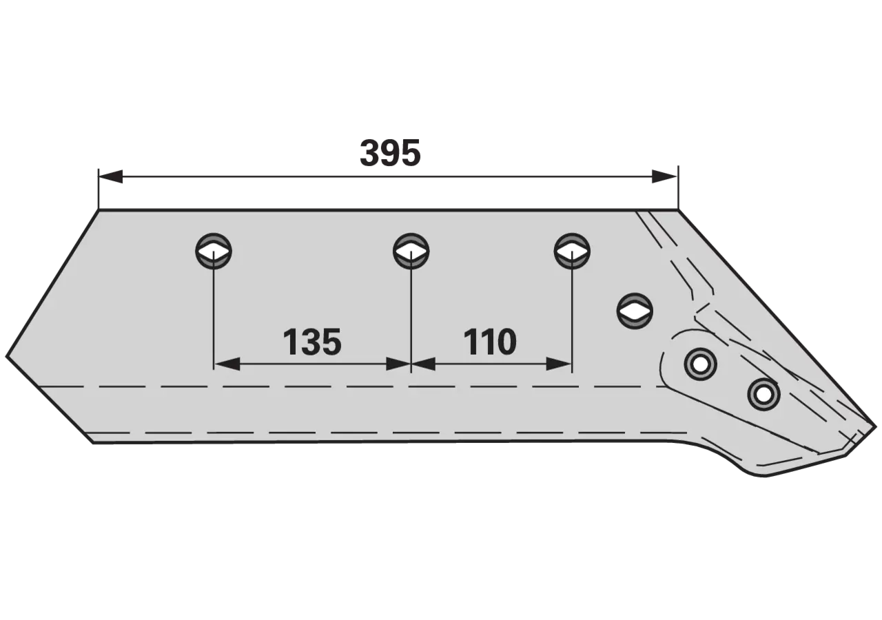Wechselspitzschare rechts – passend für Kuhn 622134 iQparts