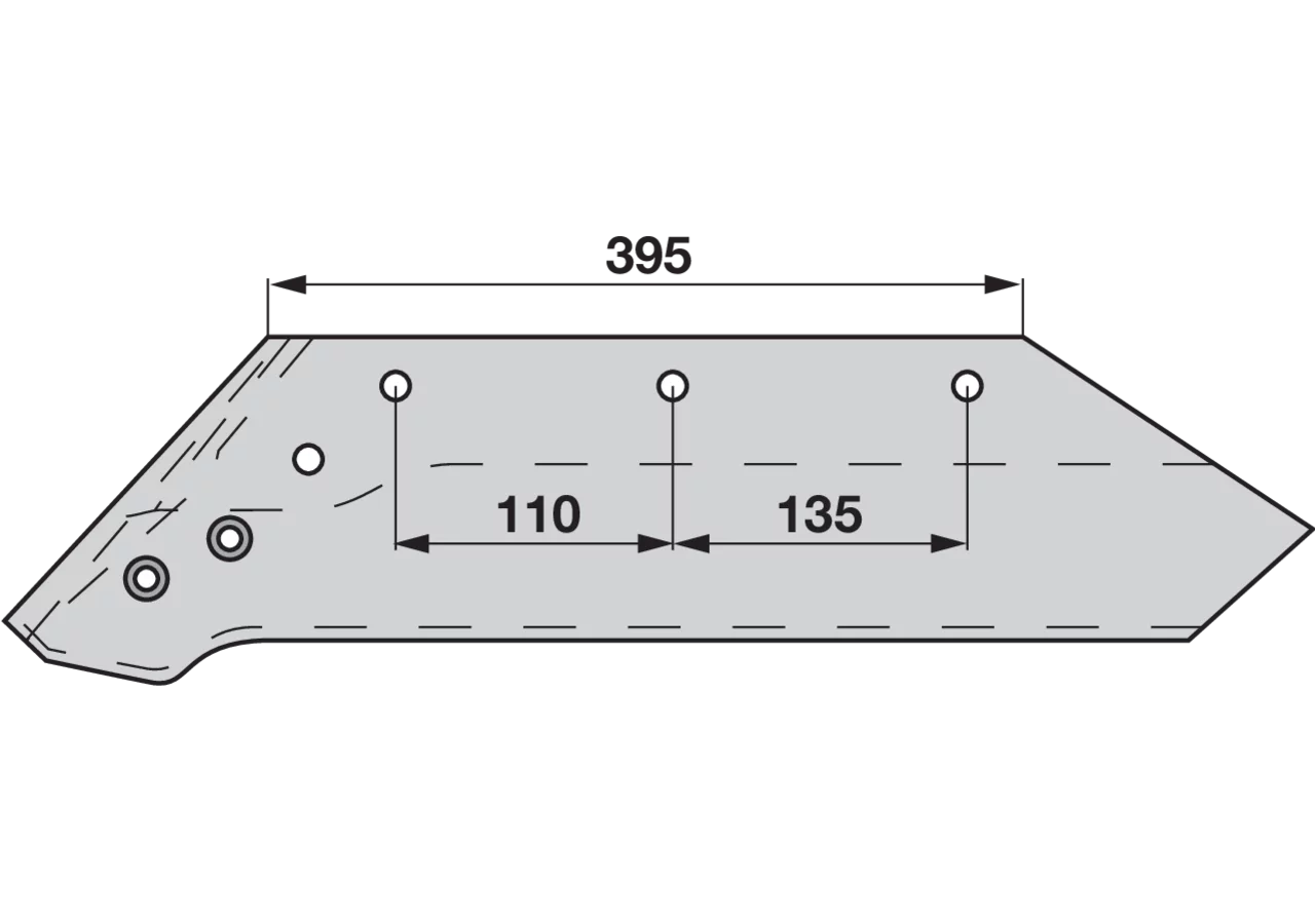 Wechselspitzschare links – passend für Kuhn 622137 Ausführung Bellota GartenShop24