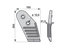 Wechselspitze rechts – passend für Kuhn 622164, Ausführung Hartmetall mit Hartchromauftrag AgriCarb