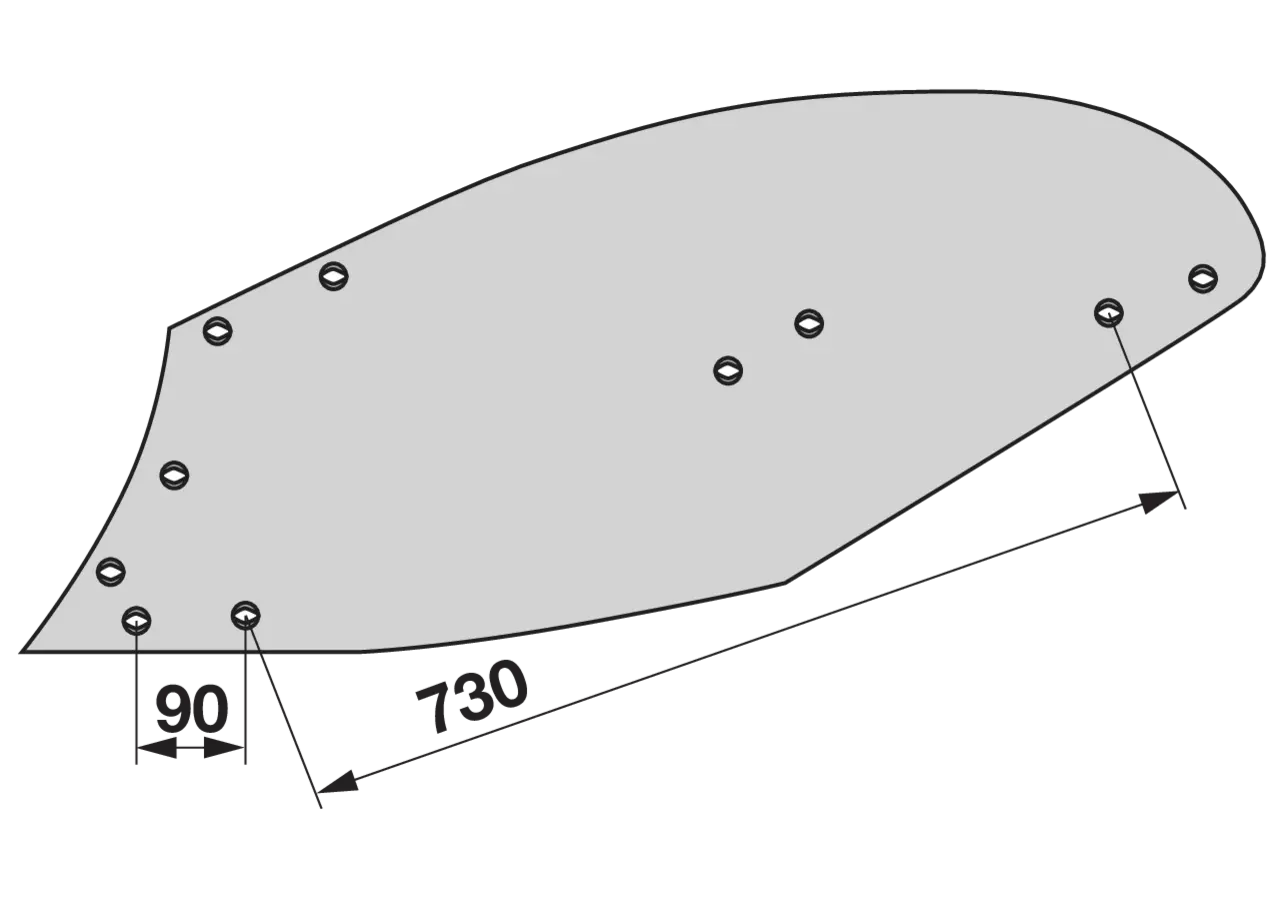 Mollblech links – passend für Kverneland 073291 iQparts