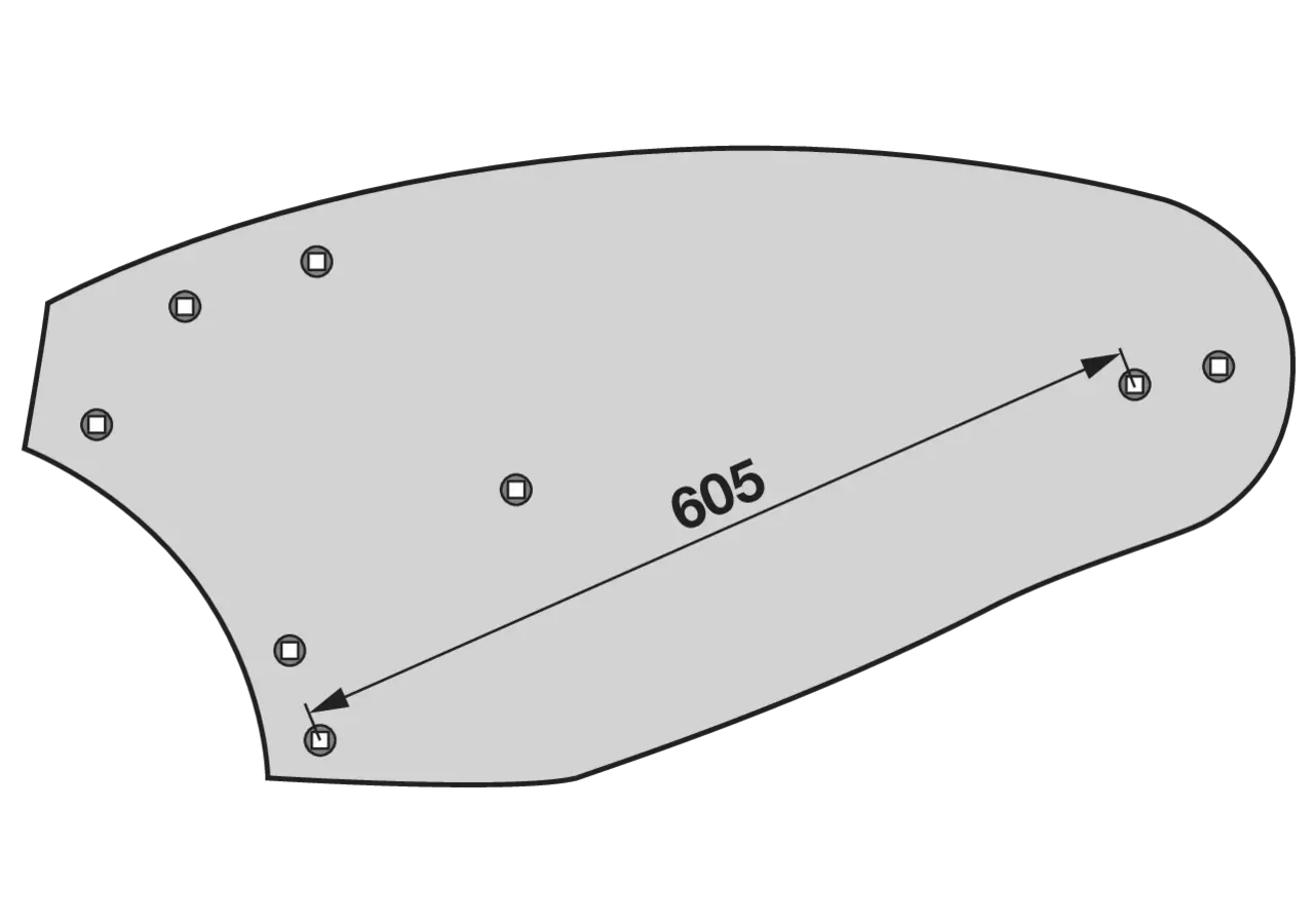 Mollblech links – passend für Lemken 3441041 iQparts