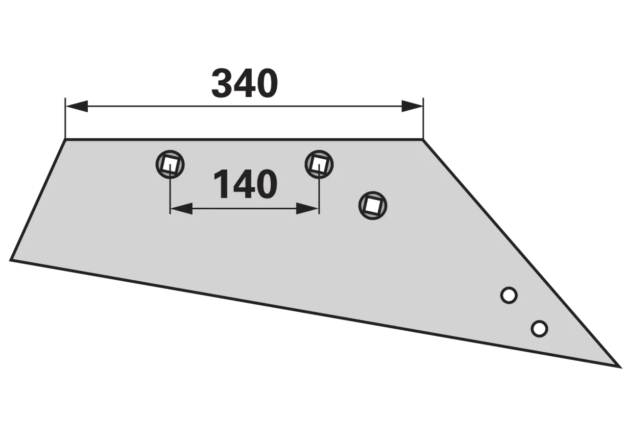Wechselspitzschare rechts – passend für Rabe 2701.33.01 iQparts