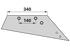 Wechselspitzschare rechts – passend für Rabe 2701.33.01 iQparts