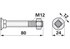 Pflugschraube Vierkant, M12 x 80 mm, Güte 10.9, 10 Stück mit Mutter GartenShop24