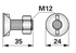 Pflugschraube 2-Nasen, M12 x 35 mm, Güte 8.8, 10 Stück mit Mutter GartenShop24