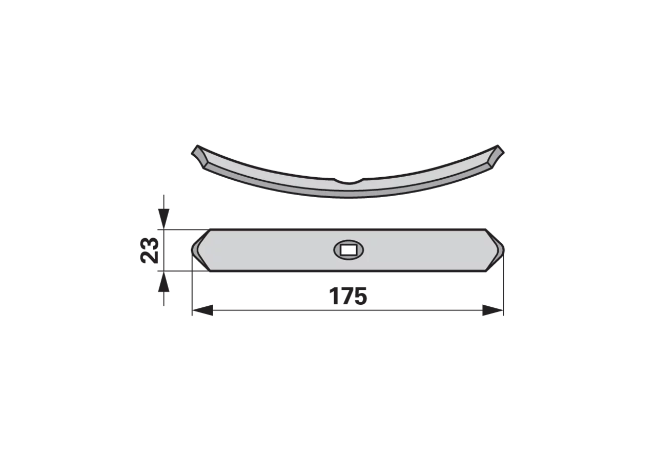 Normalschare 23 x 5 x 175 mm GartenShop24