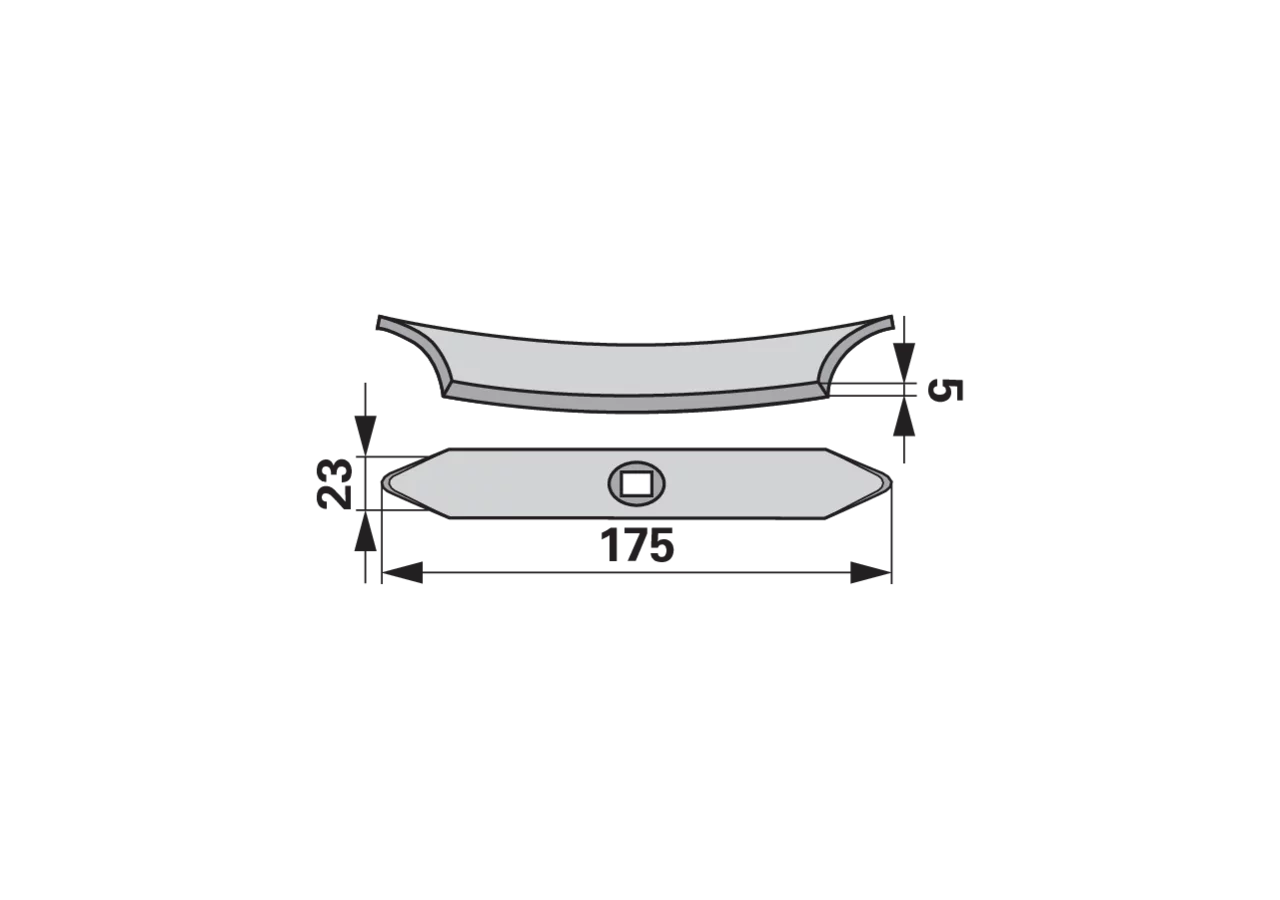 Normalschare 23 x 5 x 170 mm Bellota