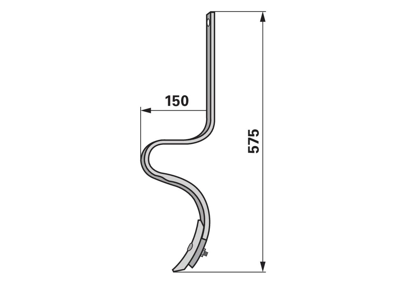 Spurlockererzinke 32 x 10 x 575 mm