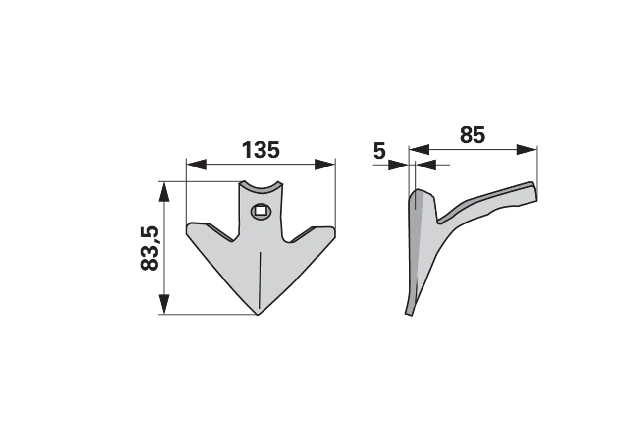 Gänsefußschar 135 mm – passend für Agrifarm GartenShop24
