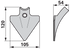 Gänsefußschar 105 mm 4 mm Stärke für Hackrahmen, Lochdurchmesser 10,5 mm
