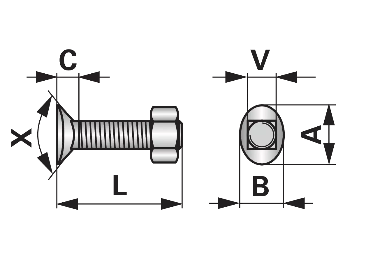 Planetenschraube M10 x 40 mm, Güte 6.8, mit Mutter GartenShop24