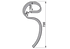 Großfederzinke ohne Schare, 70 x 12 x 730 mm, Einbauhöhe 555 mm Bellota