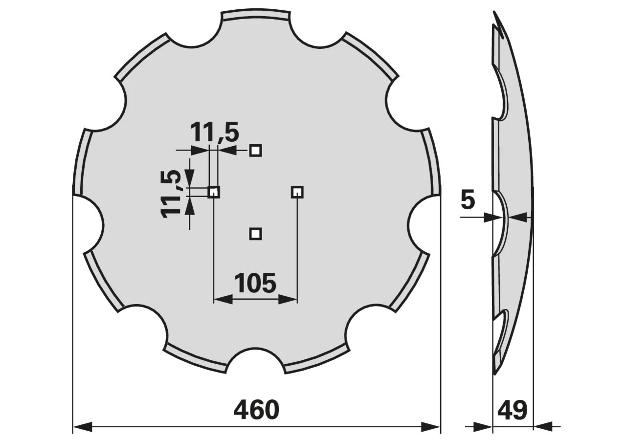Eggenscheibe gezahnt, 460 mm – passend für Regent 871.06.11 GartenShop24