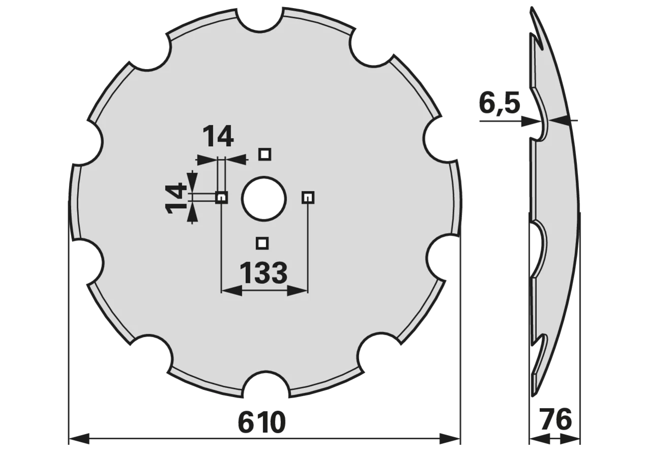Eggenscheibe gezahnt, 610 mm – passend für Regent 517.24.14 GartenShop24