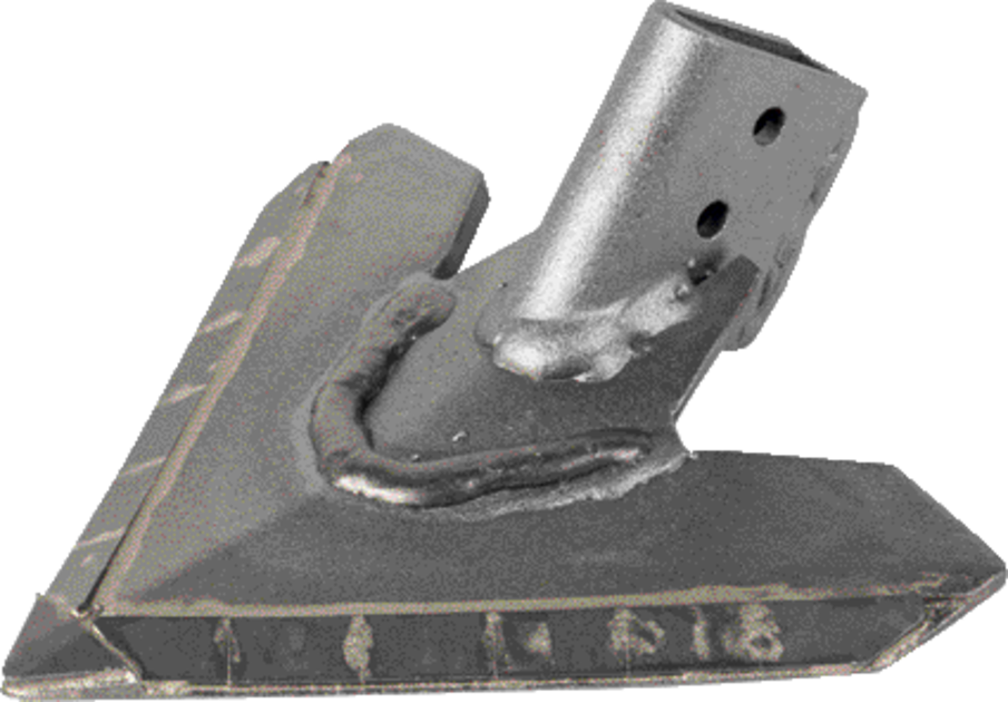 Gänsefußschar MDRI02150 Detailansicht Hartmetall-Bestückung 150mm
