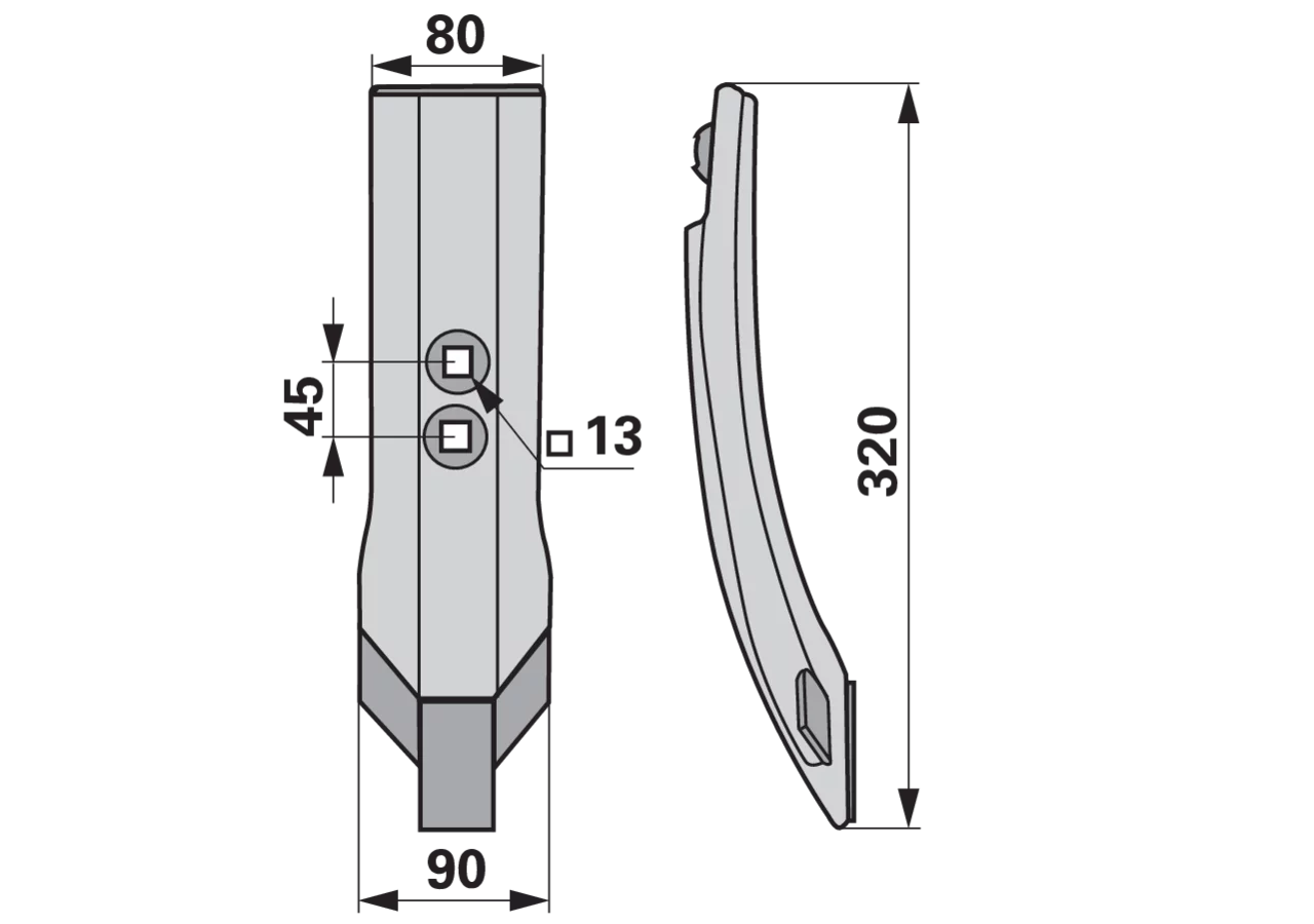 Scharspitze Hartmetall – passend für Horsch 00311514 AgriCarb