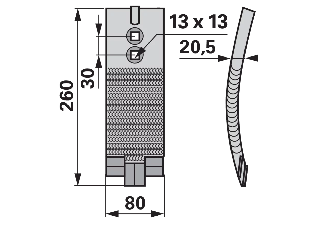 Grubberschare Hartmetall – passend für Väderstad 489233-1 JPF