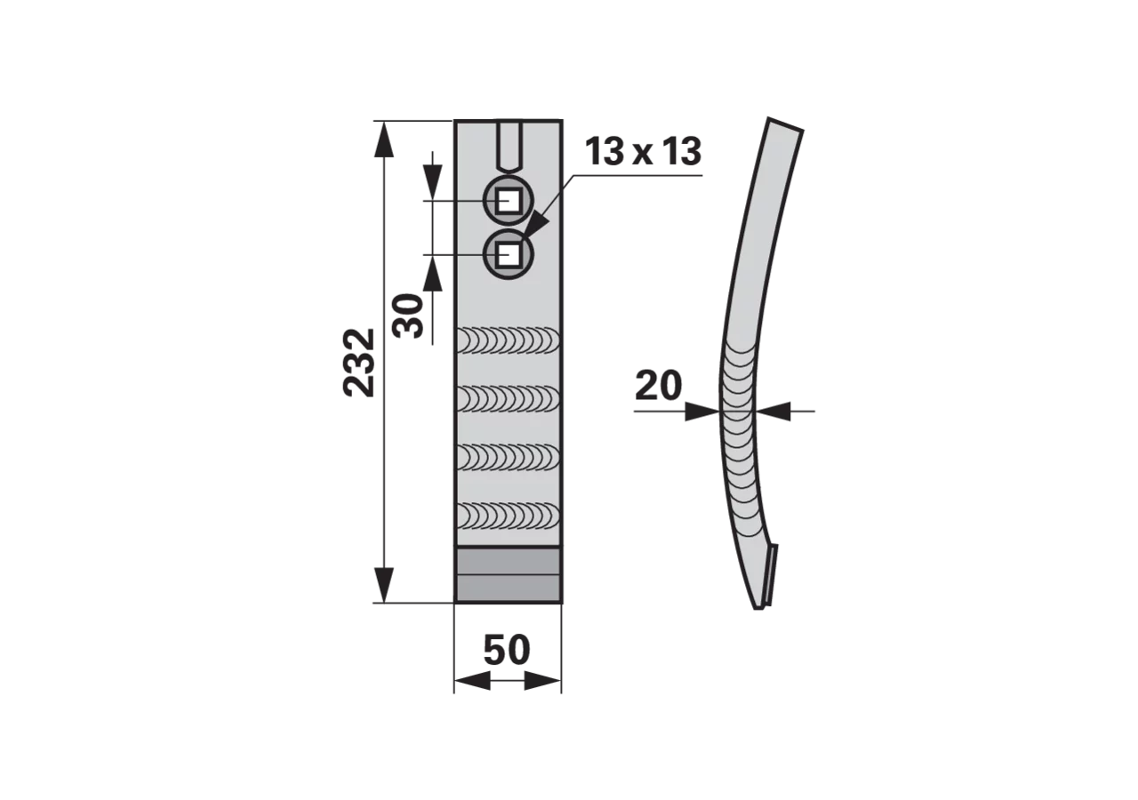 Grubberschare Hartmetall – passend für Väderstad 488441-1 JPF