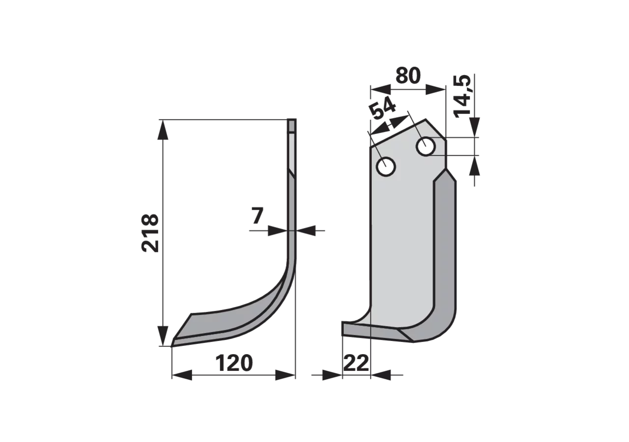 Flügelschare rechts – passend für Bednar KM060169 GartenShop24