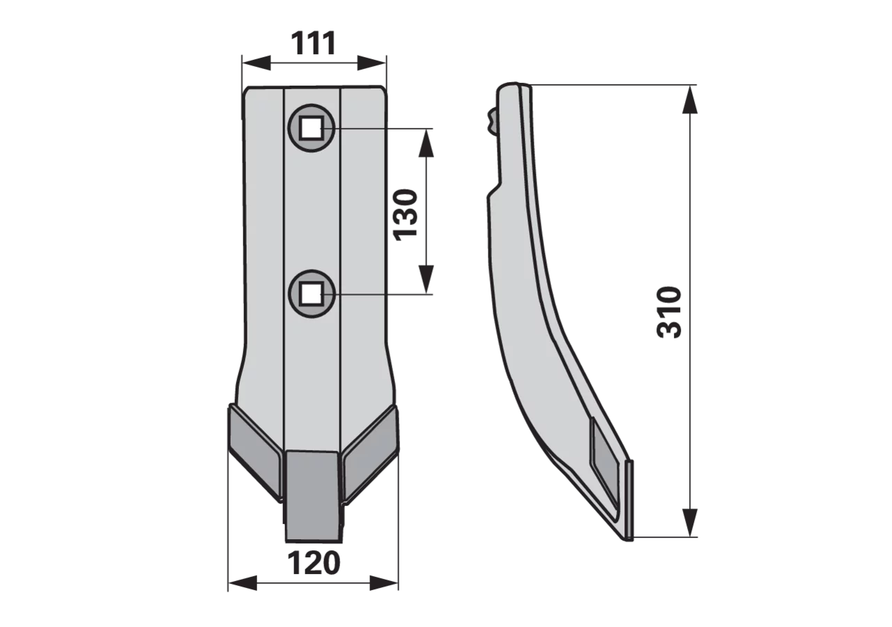 Scharspitze Hartmetall – passend für Lemken 3374442 AgriCarb
